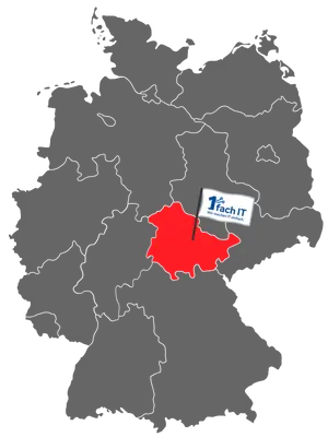 Karte von Thüringen für den IT Service