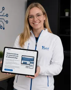 Webentwicklung der 1fach IT für Unternehmen